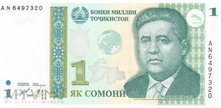 Tadżykistan - 1 somoni (1999)