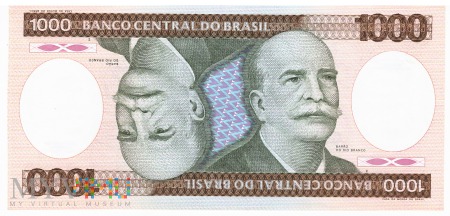 Duże zdjęcie Brazylia - 1 000 cruzeiros (1986)
