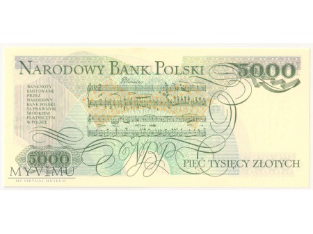 5000 złotych 1982 rok seria B