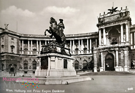 Duże zdjęcie Austria Wiedeń Heldenplatz książe Eugeniusz Sabaud