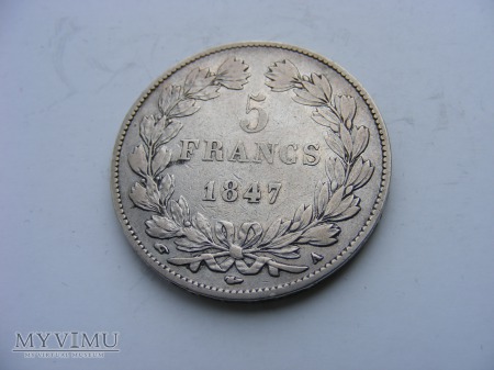5 FRANKÓW - 1847 A