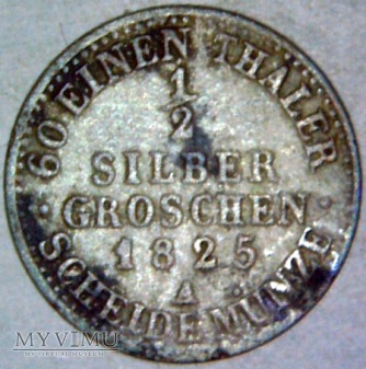 Fryderyk Wilhelm III 1797-1840-1/2 S.GROSCHEN 1825