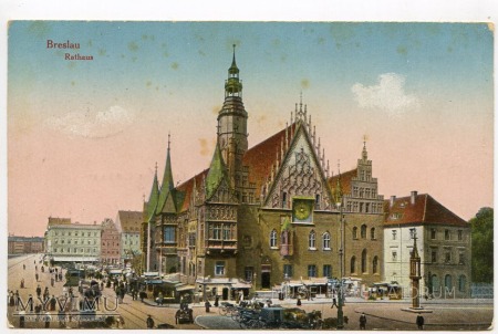 Duże zdjęcie Wrocław Breslau - Ratusz - 1916