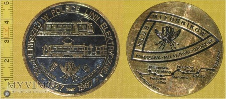 Duże zdjęcie Medal kolejowy EKD Warszawa - Grodzisk W.