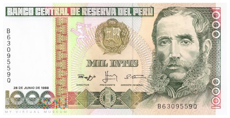 Peru - 1 000 intis (1988)