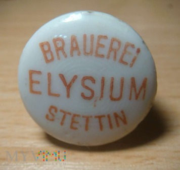 Duże zdjęcie porcelanowy korek Elysium Brauerei Stettin