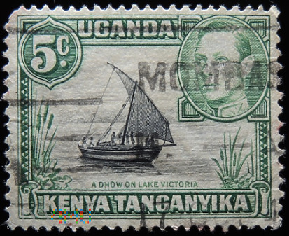Kenia Uganda Tanganika 5c Jerzy VI