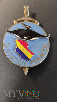 Odznaka Operacji wojsk Francji ,,Manta' w Czadzie