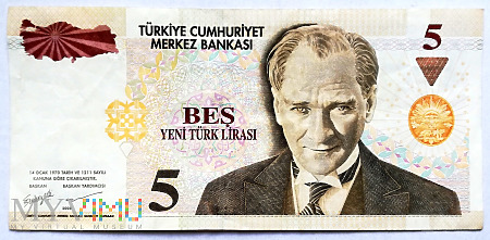 Turcja 5 lir 2005