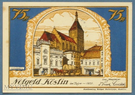 75 Pfennig 1921 r - Köslin - Koszalin