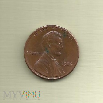 USA 1 cent, 1986