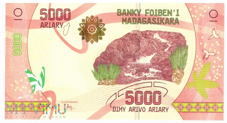 Madagaskar - 5 000 ariary (2017)