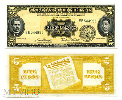 Duże zdjęcie 5 Pesos 1949 (EE544955)