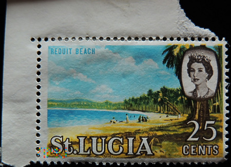 St. Lucia 25c Elżbieta II , krajobrazy