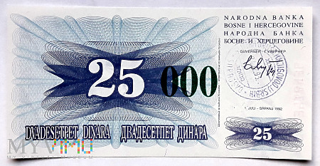 BiH 25 000 dinarów 1993