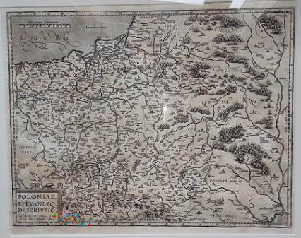 mapa Polski z 1595 albo 1598 za panowania Zygmunta