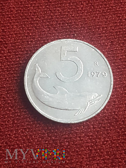 Włochy- 5 lirów 1979 r.
