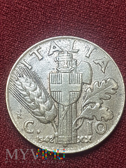 Włochy- 10 centesimi 1942 r.