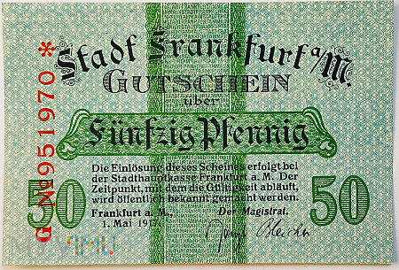 Frankfurt am Main 50 pf 1917