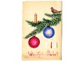 1971 Wesołych Świąt pocztówka wykonana ręcznie
