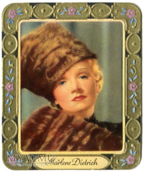 Duże zdjęcie Marlene Dietrich GARBATY Papierosy KurMark 1934
