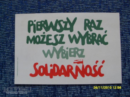 Duże zdjęcie Naklejka "Solidarności"-1989r.