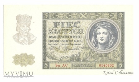 5 złotych 1941r.