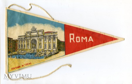Duże zdjęcie Proporczyk souvenir - Włochy Rzym 1963