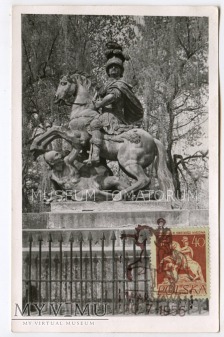 Duże zdjęcie W-wa - pomnik Sobieskiego - 1956