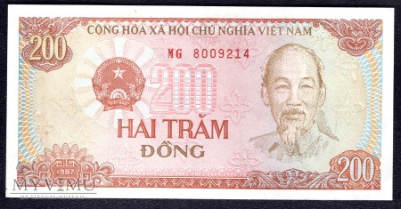 Wietnam, 200 dong 1987r