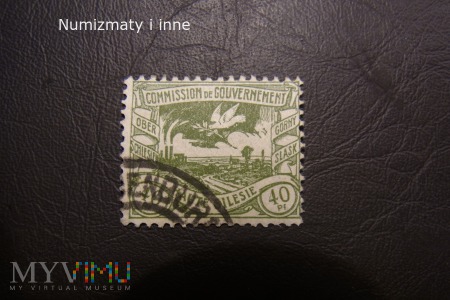 Duże zdjęcie śląskie znaczki plebiscytowe za 40 fenigów