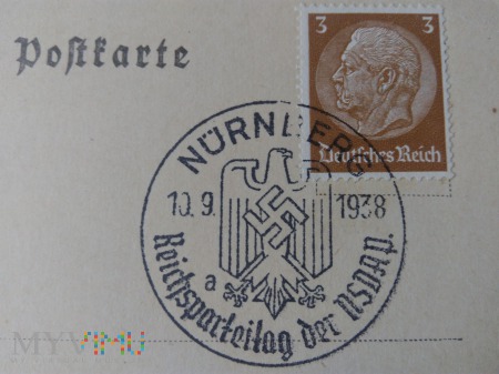 Duże zdjęcie karta pocztowa zjazd NSDAP