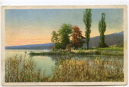Pejzaż wiejski z jeziorem - 1937