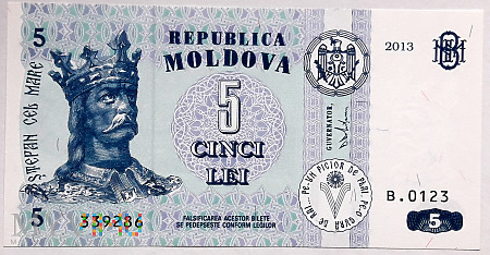 Mołdawia 5 lei 2013