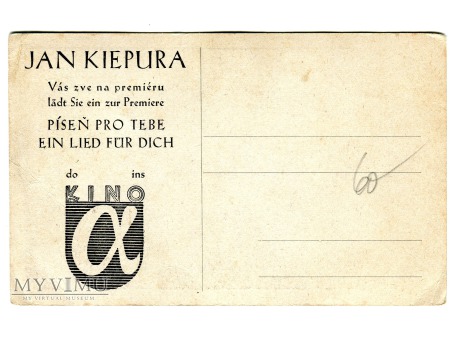 Jan Kiepura stara pocztówka lata 30-ta