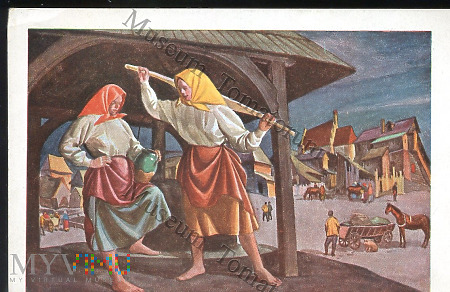 Skoczylas - Kobiety przy studni - 1949