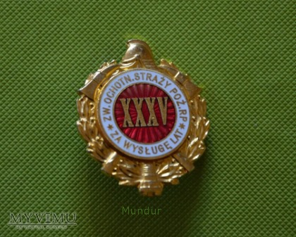 Duże zdjęcie Odznaka "Za wysługę lat XXXV" ZOSP RP