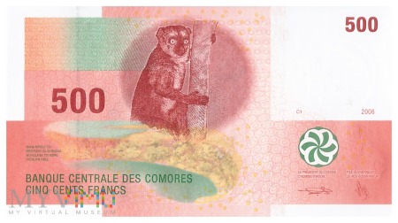Komory - 500 franków (2006)