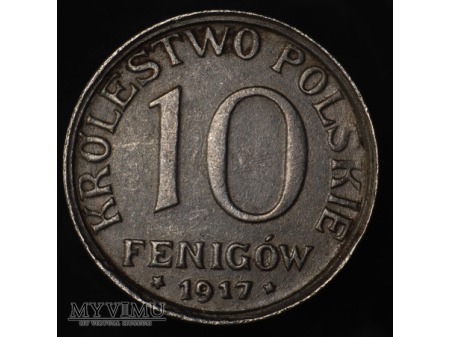 10 fenigow 1917 napis blizej obrzeza