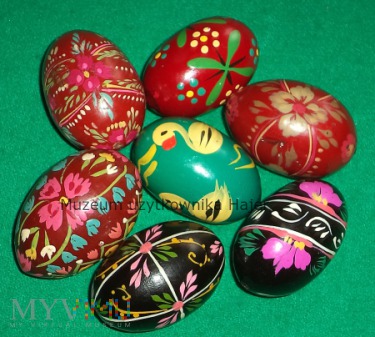 Pisanki jajka drewniane ręcznie malowane