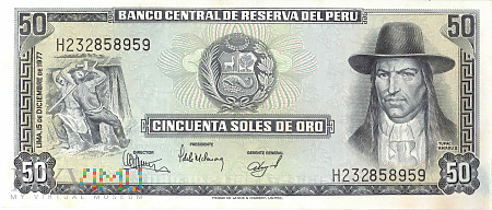Duże zdjęcie Peru - 50 soli de oro (1977)