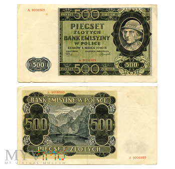 500 złotych 1940 (A 9006503)