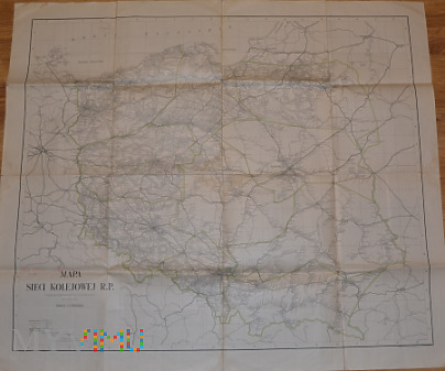 Mapa Sieci Kolejowej R.P. z roku 1946