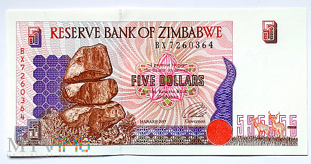 Zimbabwe 5 $ 1997