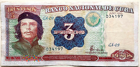 Kuba 3 pesos 1995