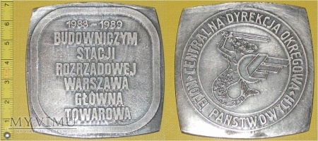 Medal kolejowy stacji Warszawa Główna Towarowa