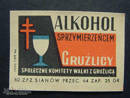 Etykieta - Alkohol sprzymierzeńcem gruźlicy