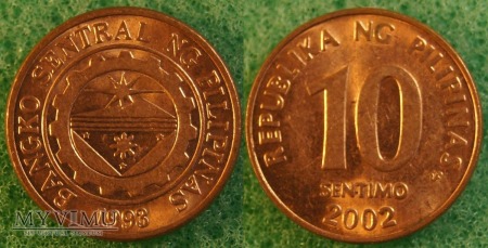 Filipiny, 10 SENTIMO 2002