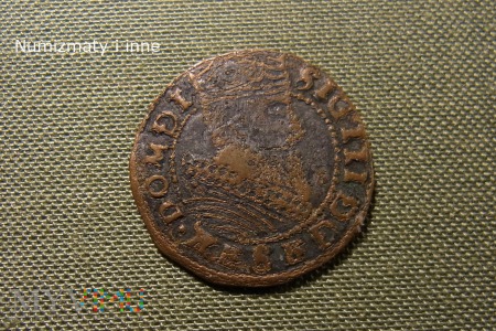 Duże zdjęcie grosz koronny Zygmunta III - fals