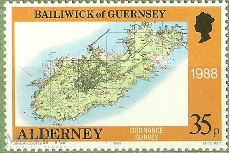 Map of Alderney